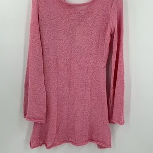 Chic Pink Long Sleeve Mini Dress
